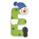 LETTRE ALPHABET EN BOIS CLOWN : A