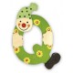 LETTRE ALPHABET EN BOIS CLOWN : A