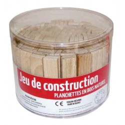 JEU DE CONSTRUCTION : PLANCHETTES EN BOIS  MASSIF NATUREL ET ÉCOLOGIQUE