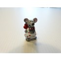 ANIMAL MINIATURE : SOURIS GRISE en salopette