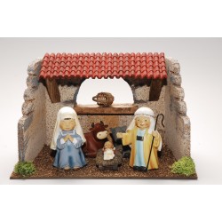 Crèche en Marmolina : Nativité et Etable