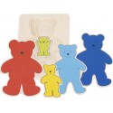 PUZZLE GOKI  BOIS 5 COUCHES OURS , ELEPHANT.MÉTHODE MONTESSORI