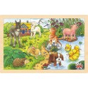 PUZZLE BOIS GOKI 24 PIÈCES "BÉBÉS ANIMAUX"