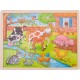 PUZZLE VIE À LA FERME 48 PIÈCES EN BOIS