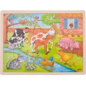 PUZZLE EN BOIS GOKI: VIE À LA FERME 48 PIÈCES EN BOIS