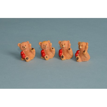 ANIMAL MINIATURE : OURS avec coeur