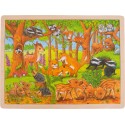 PUZZLE GOKI Bébés ANIMAUX dans la FORÊT 48 PIÈCES EN BOIS.