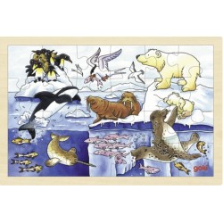 PUZZLE BOIS GOKI 24 PIÈCES " ANIMAUX POLAIRES"