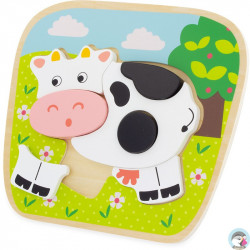 PUZZLE en BOIS 7 pièces : VACHE