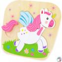 PUZZLE en BOIS 8 pièces : LICORNE