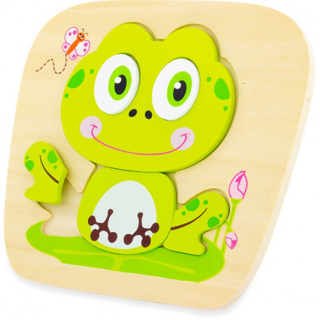 PUZZLE en BOIS 6 pièces : GRENOUILLE