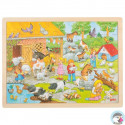 PUZZLE EN BOIS GOKI 48 PIÈCES: MINI FERME