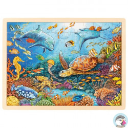 PUZZLE en BOIS GOKI 96 Pièces : GRANDE BARRIÈRE DE CORAIL