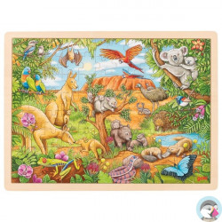 PUZZLE en BOIS GOKI 96 Pièces :ANIMAUX D'AUSTRALIE