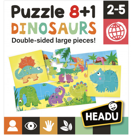 DINOSAURES : PUZZLES double face