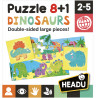 DINOSAURES : PUZZLES double face