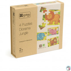 PUZZLE CARTON DIORAMA JUNGLE