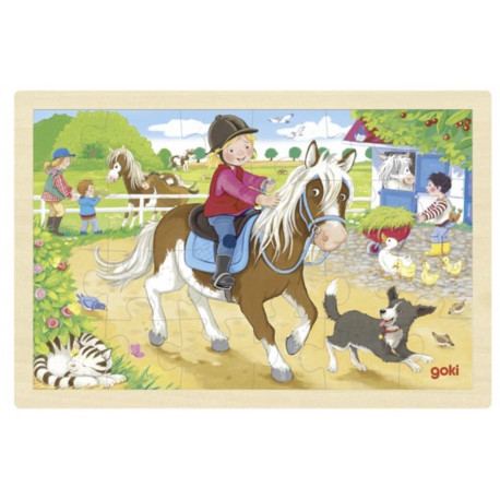 PUZZLE EN BOIS 24 Pièces PONEYS