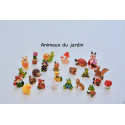 ENSEMBLE 24 SURPRISES CALENDRIER DE L'AVENT : ANIMAUX MINIATURES THÈME JARDIN