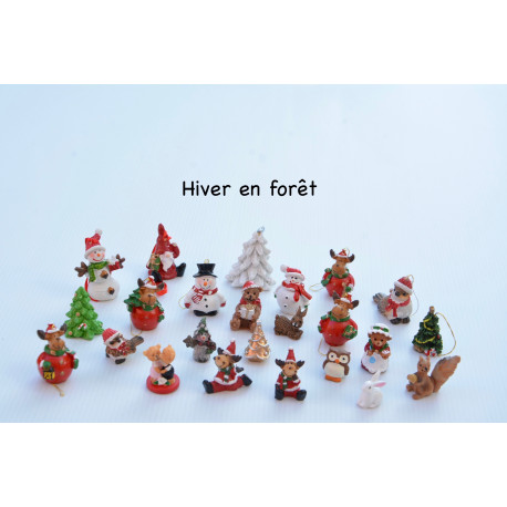 ENSEMBLE 24 SURPRISES CALENDRIER DE L'AVENT: NOËL DES ANIMAUX EN FORËT