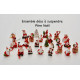 ENSEMBLE 24 SURPRISES CALENDRIER DE L'AVENT : DÉCO MINIATURE DU SAPIN PÈRE NOËL