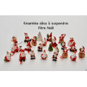 ENSEMBLE 24 SURPRISES CALENDRIER DE L'AVENT : DÉCO MINIATURE DU SAPIN PÈRE NOËL