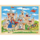 PUZZLE en BOIS GOKI 96 Pièces:  CHÂTEAU FORT