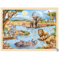 PUZZLE en BOIS GOKI 96 Pièces: SAVANE AFRICAINE