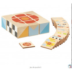 JEU DE PUZZLE KUBUS 9 cubes .Méthode Montessori.