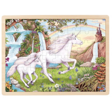 PUZZLE en BOIS GOKI 96 Pièces:  LICORNE