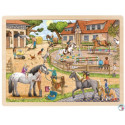 PUZZLE en BOIS GOKI 96 Pièces : Centre equestre