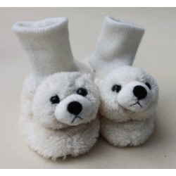 CHAUSSONS CHAUSSETTES"OURS" POUR BÉBÉ