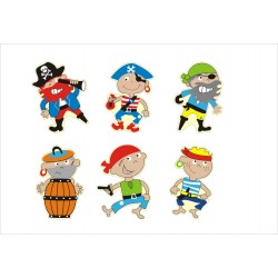 MAGNET en BOIS COLLECTION PIRATE 